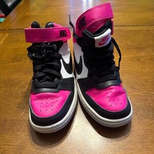 Nike Kids' Sneakers in Black, White, and Pink